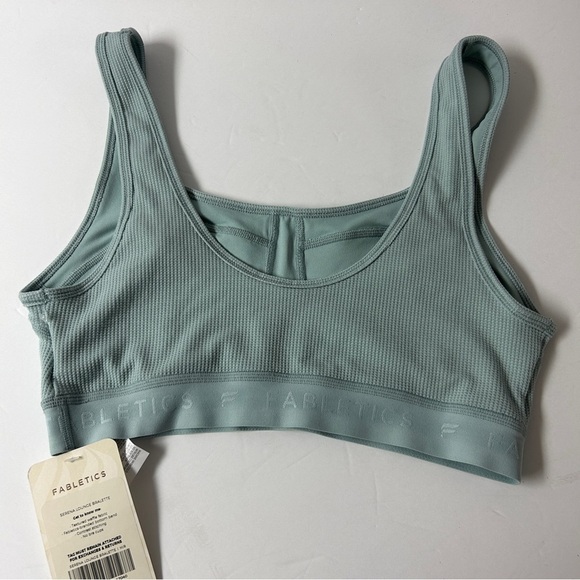 NEW Fabletics Light Blue Serena Lounge Bralette Medium - Picture 2 of 6